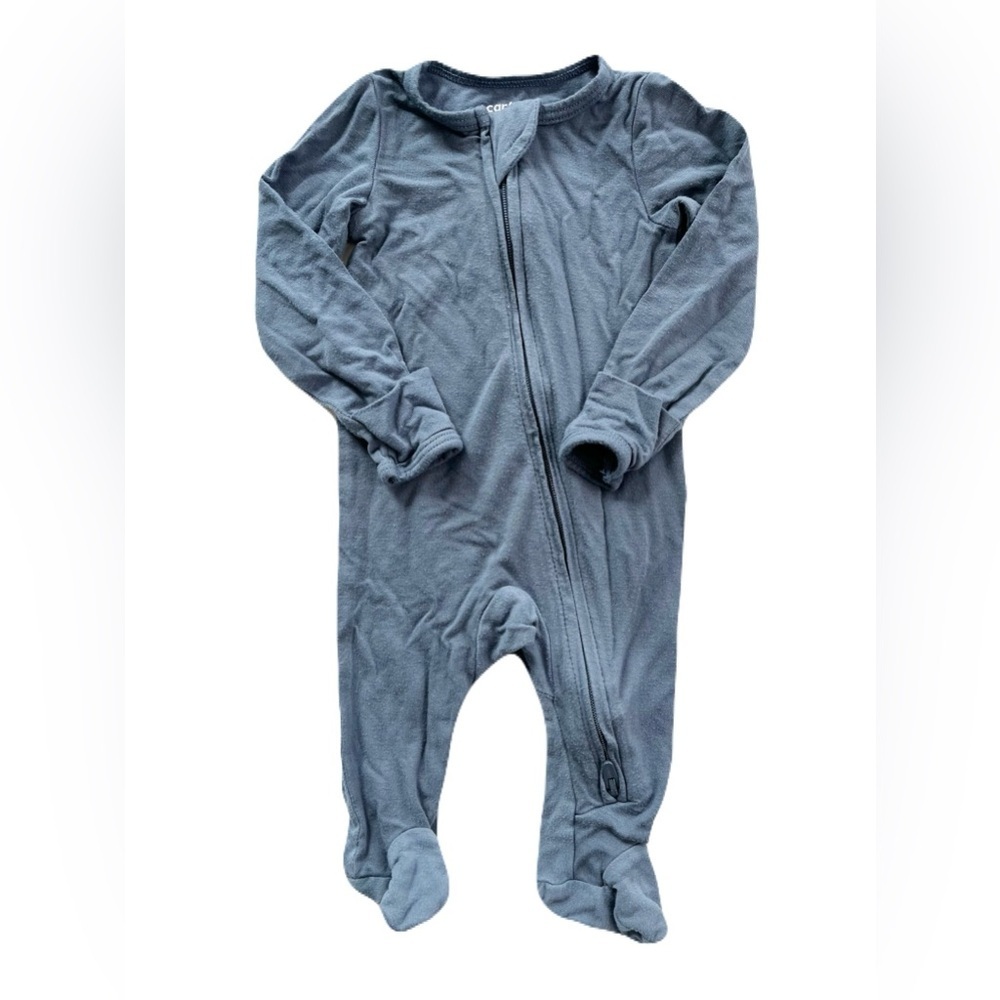 Carter's Blue Footie One Piece with Zipper Closure